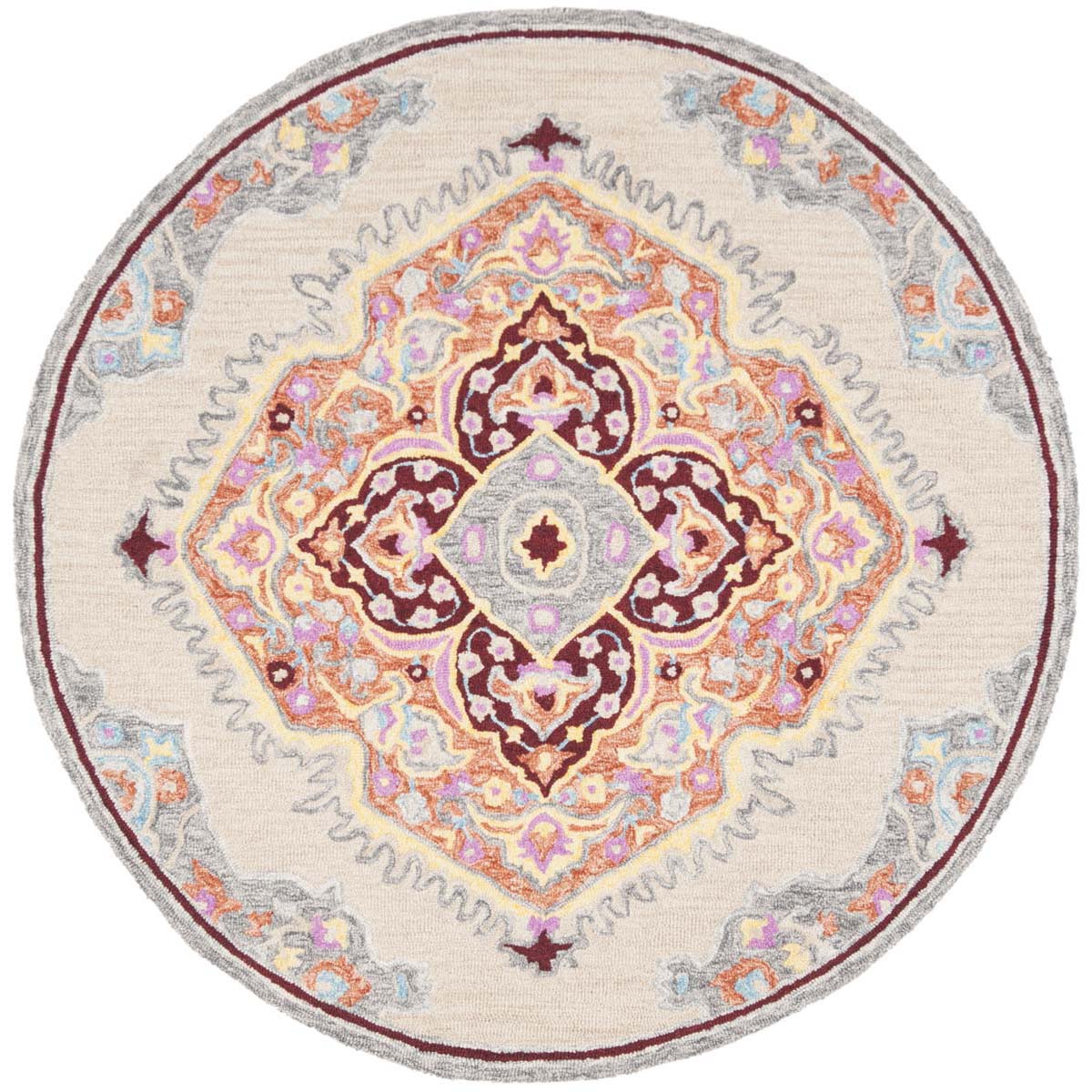 Safavieh Micro-Loop 551 Rug, MLP551 - Beige / Orange