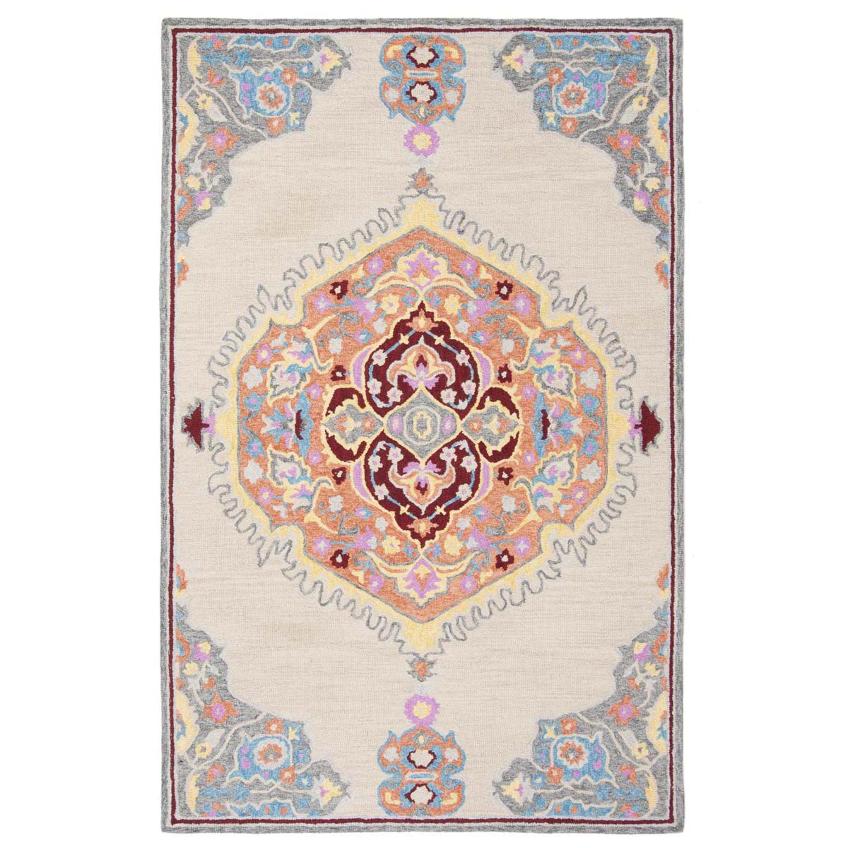 Safavieh Micro-Loop 551 Rug, MLP551 - Beige / Orange
