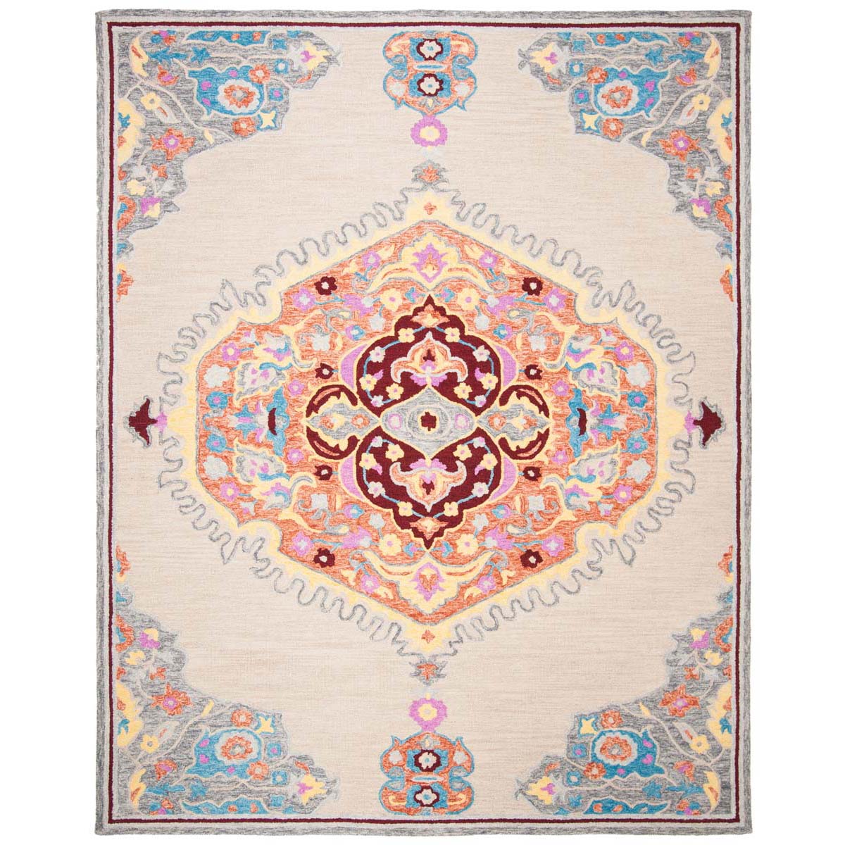 Safavieh Micro-Loop 551 Rug, MLP551 - Beige / Orange