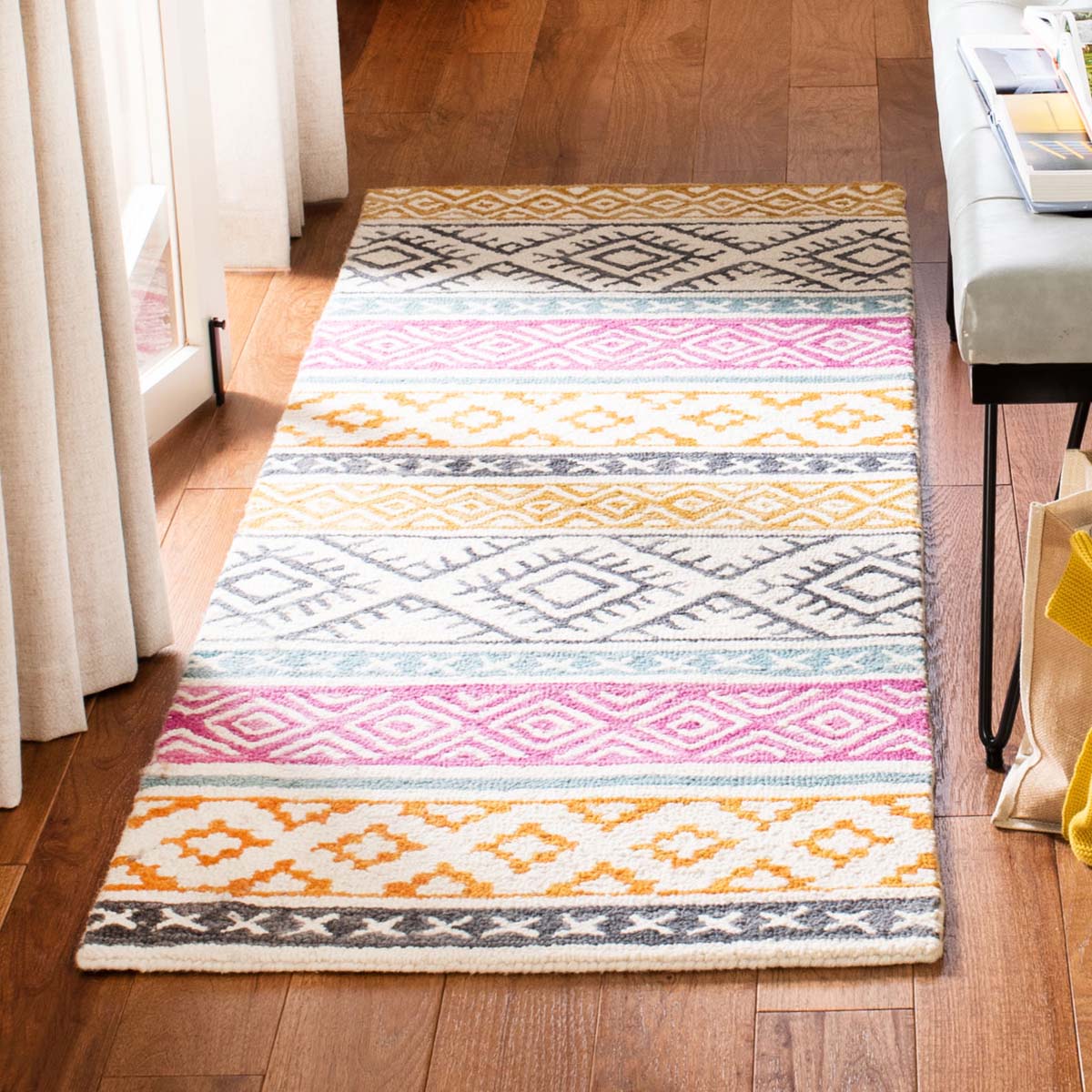 Safavieh Micro-Loop 552 Rug, MLP552 - Ivory / Rust
