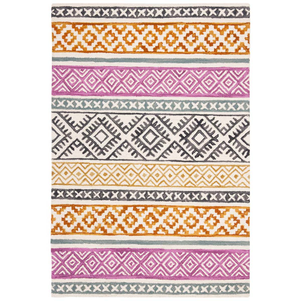 Safavieh Micro-Loop 552 Rug, MLP552 - Ivory / Rust