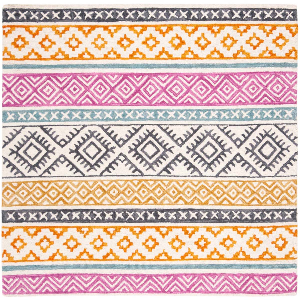 Safavieh Micro-Loop 552 Rug, MLP552 - Ivory / Rust