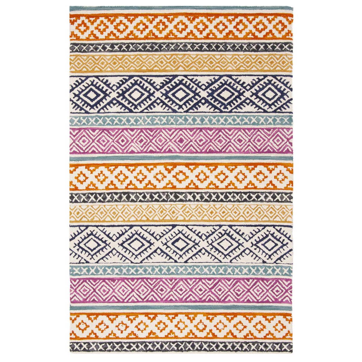 Safavieh Micro-Loop 552 Rug, MLP552 - Ivory / Rust