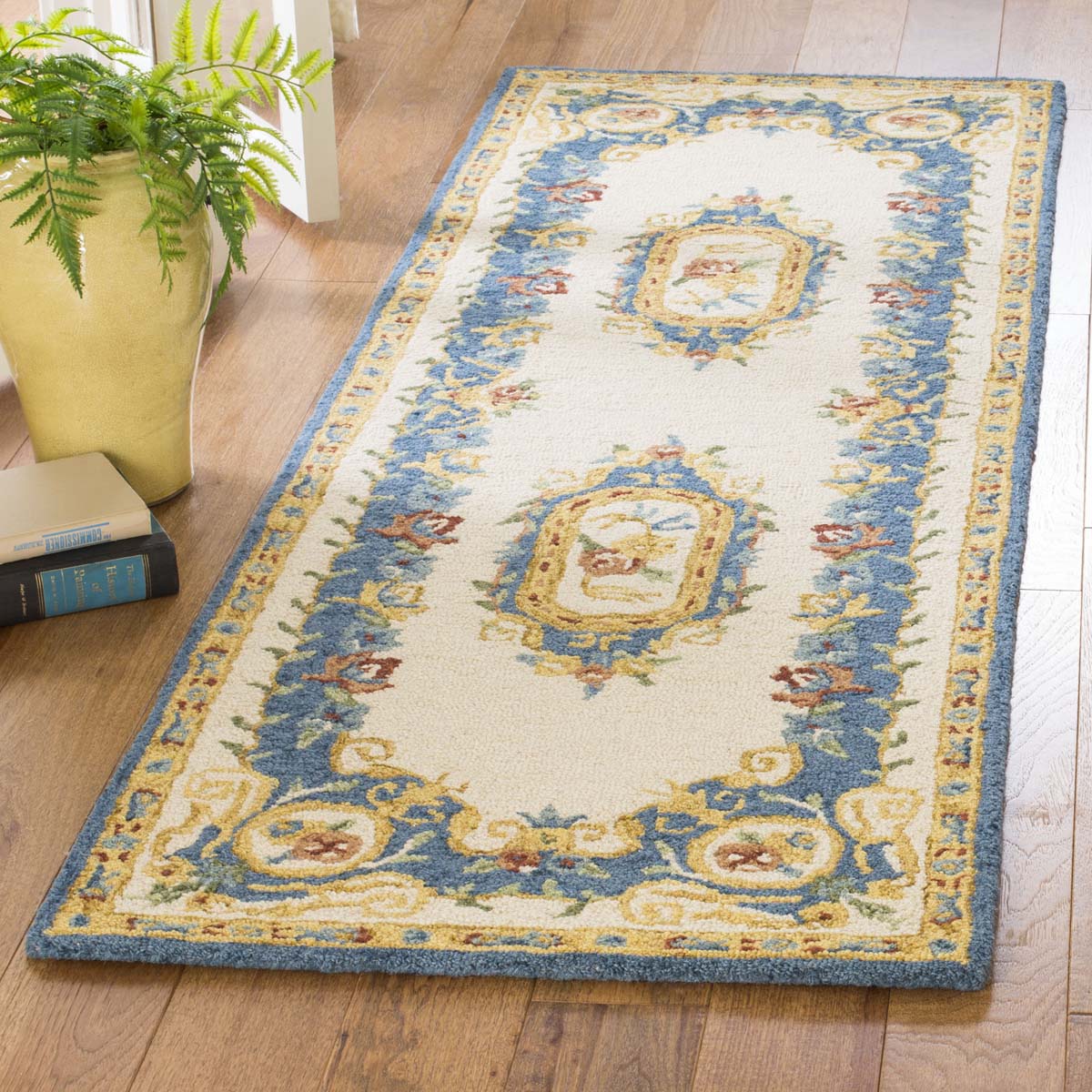 Safavieh Micro-Loop 601 Rug, MLP601 - Cream / Blue