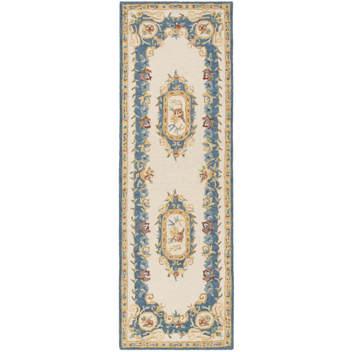 Safavieh Micro-Loop 601 Rug, MLP601 - Cream / Blue