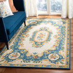 Safavieh Micro-Loop 601 Rug, MLP601 - Cream / Blue