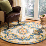Safavieh Micro-Loop 601 Rug, MLP601 - Cream / Blue