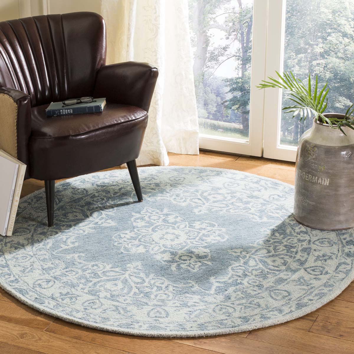Safavieh Micro-Loop 604 Rug, MLP604 - Blue / Light Blue