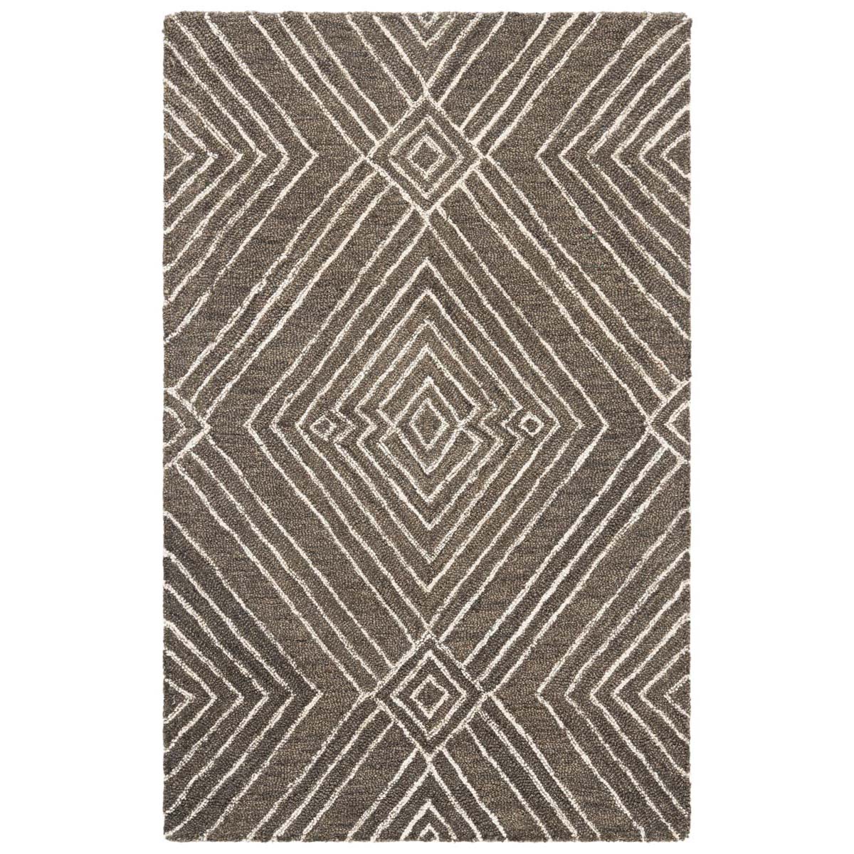 Safavieh Micro-Loop 608 Rug, MLP608 - Dark Grey / Ivory