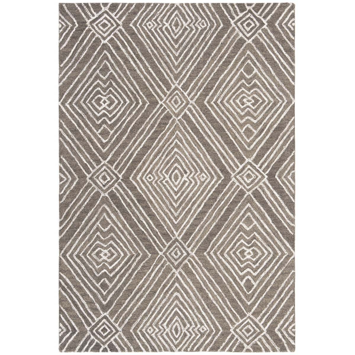 Safavieh Micro-Loop 608 Rug, MLP608 - Dark Grey / Ivory