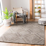 Safavieh Micro-Loop 608 Rug, MLP608 - Dark Grey / Ivory