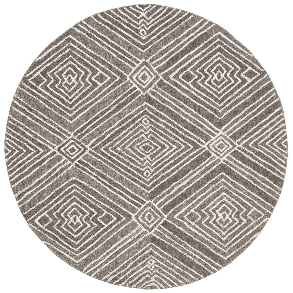 Safavieh Micro-Loop 608 Rug, MLP608 - Dark Grey / Ivory