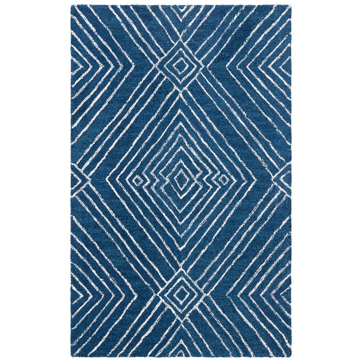 Safavieh Micro-Loop 608 Rug, MLP608 - Navy / Ivory