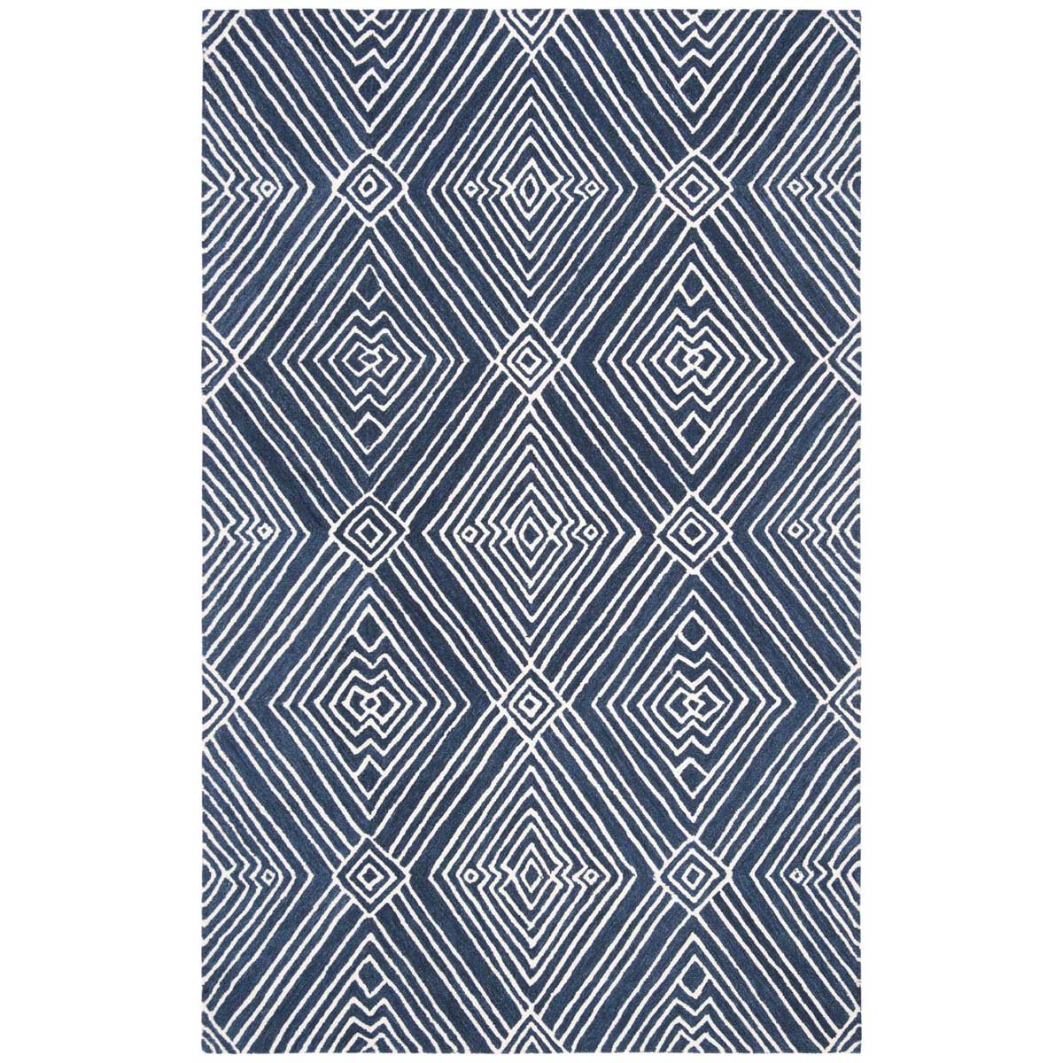 Safavieh Micro-Loop 608 Rug, MLP608 - Navy / Ivory
