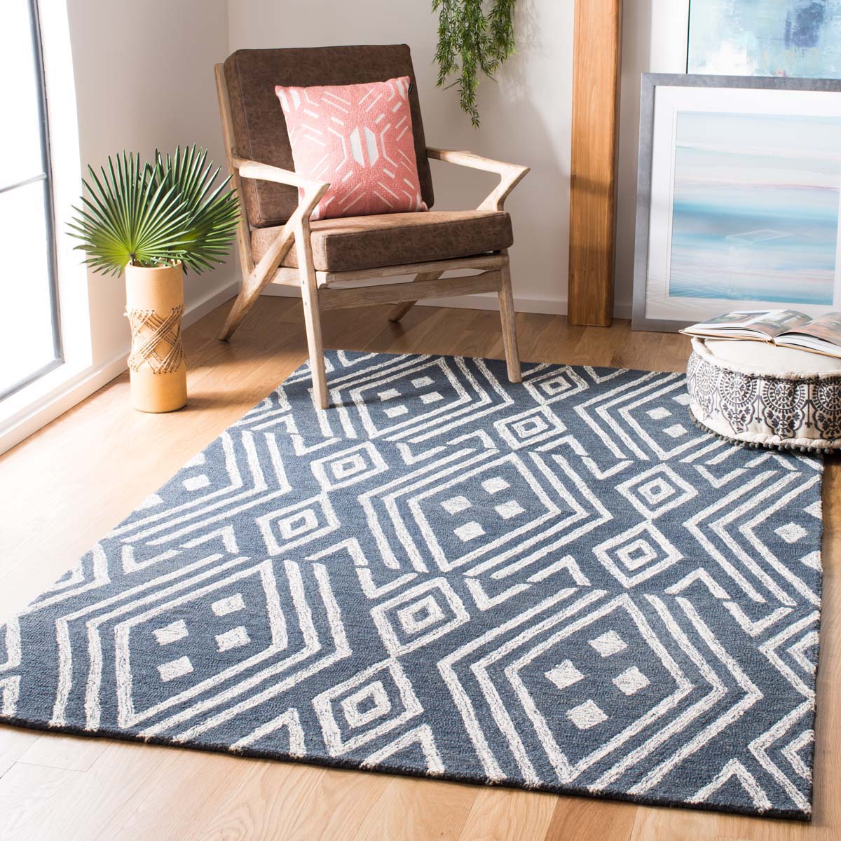 Safavieh Micro-Loop 609 Rug, MLP609 - Navy / Blue
