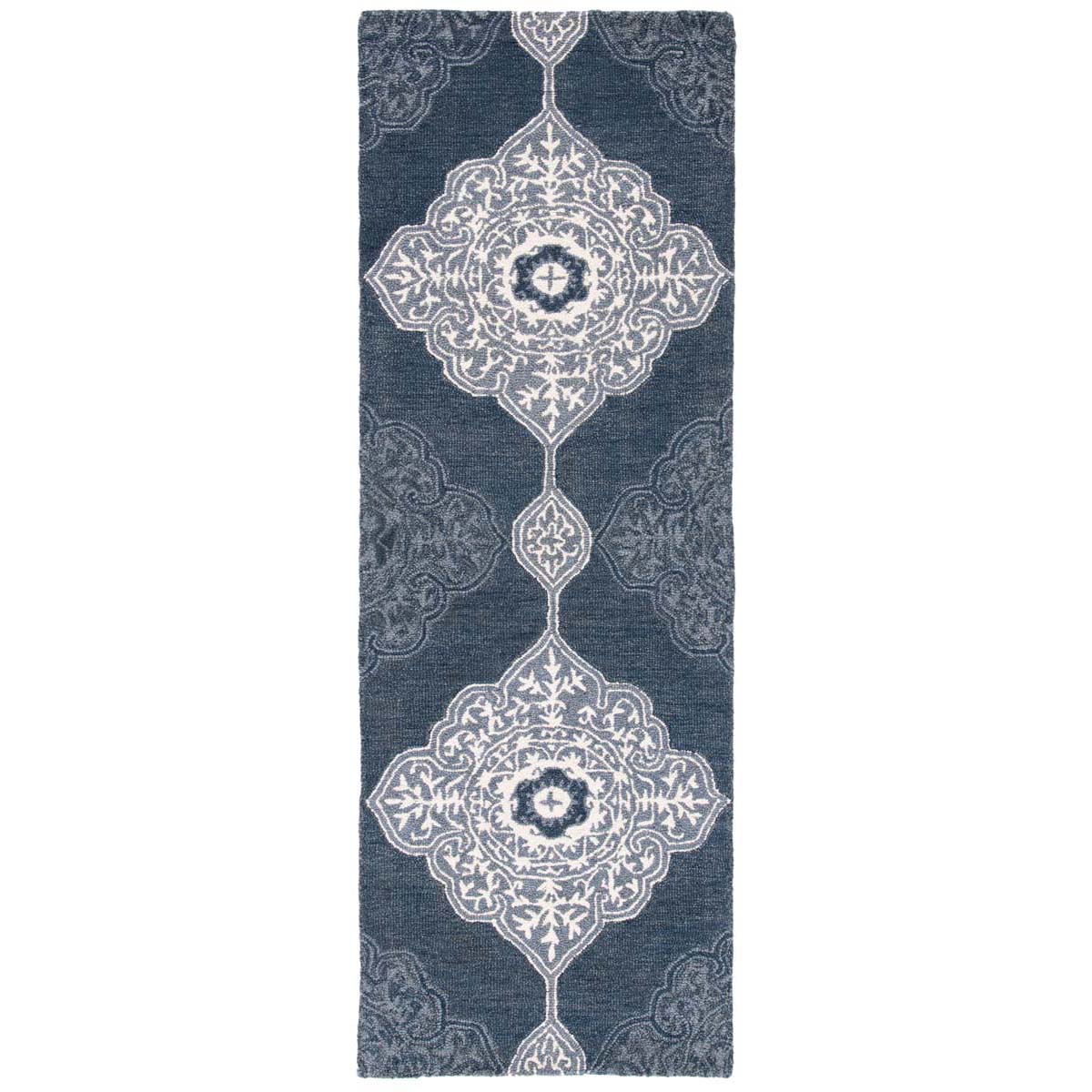 Safavieh Micro-Loop 620 Rug, MLP620 - Grey / Navy