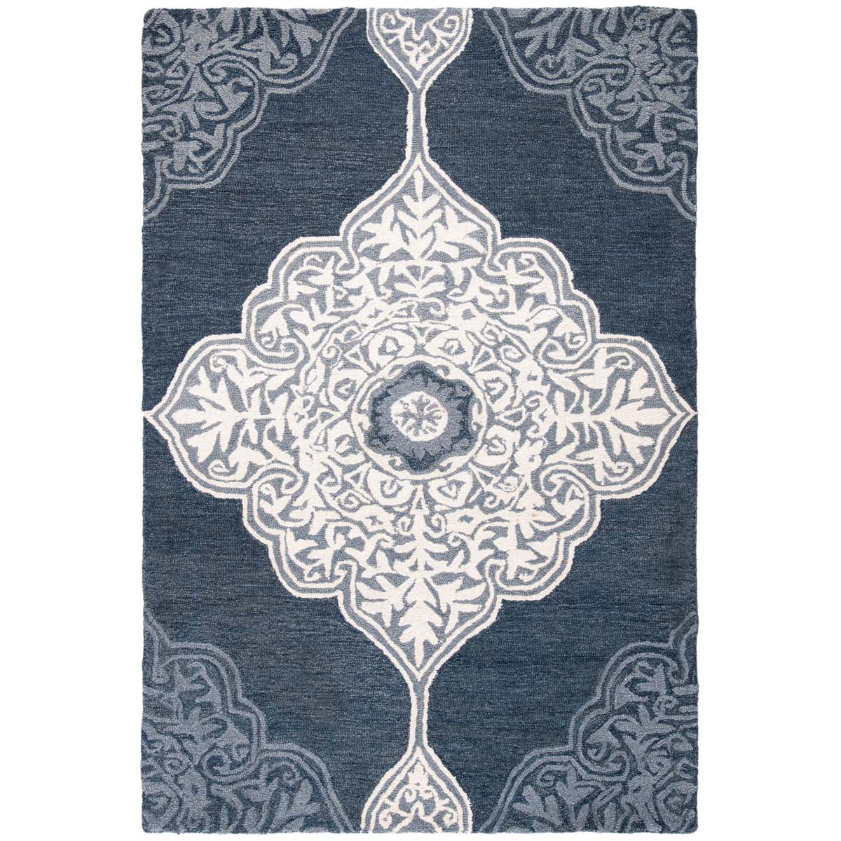 Safavieh Micro-Loop 620 Rug, MLP620 - Grey / Navy