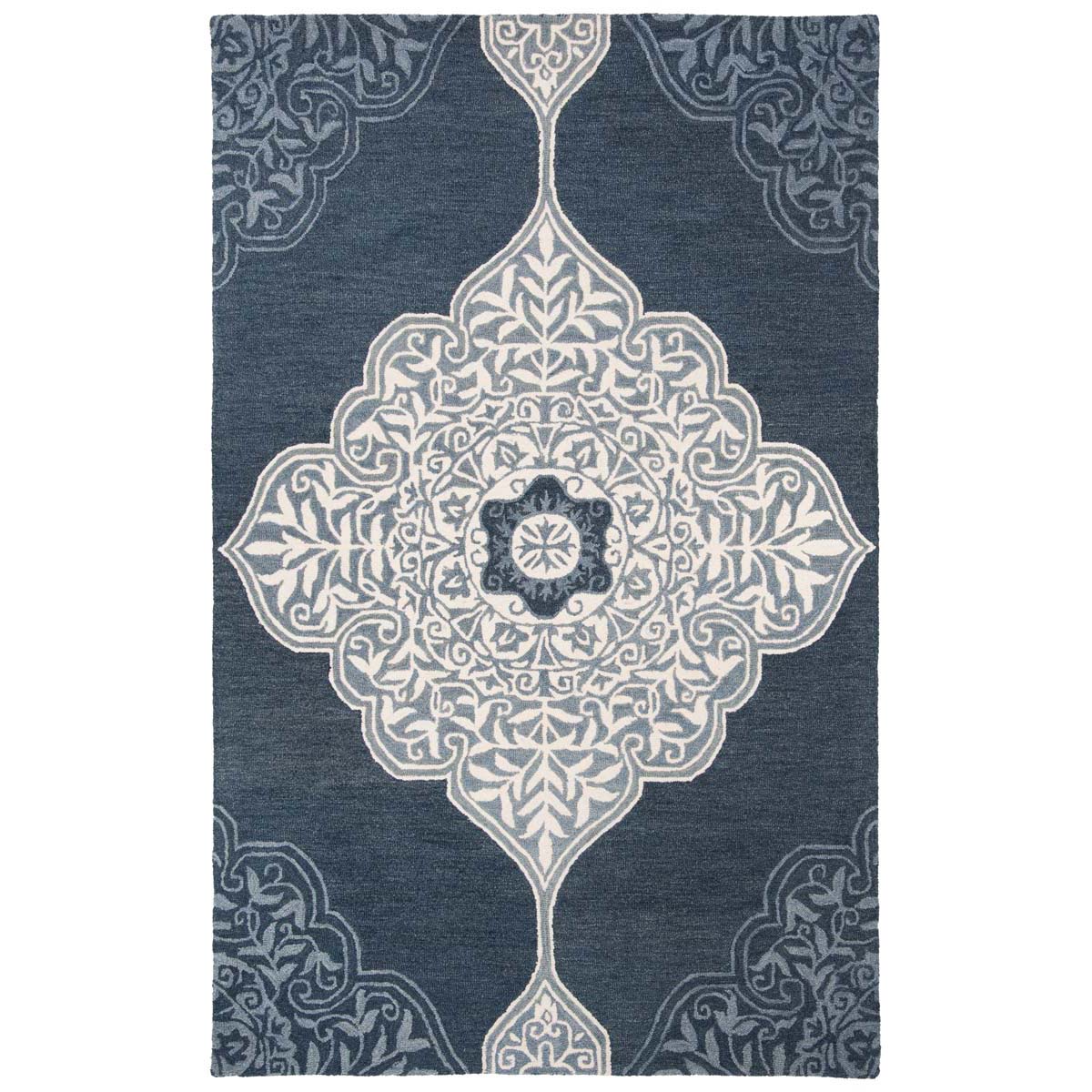 Safavieh Micro-Loop 620 Rug, MLP620 - Grey / Navy