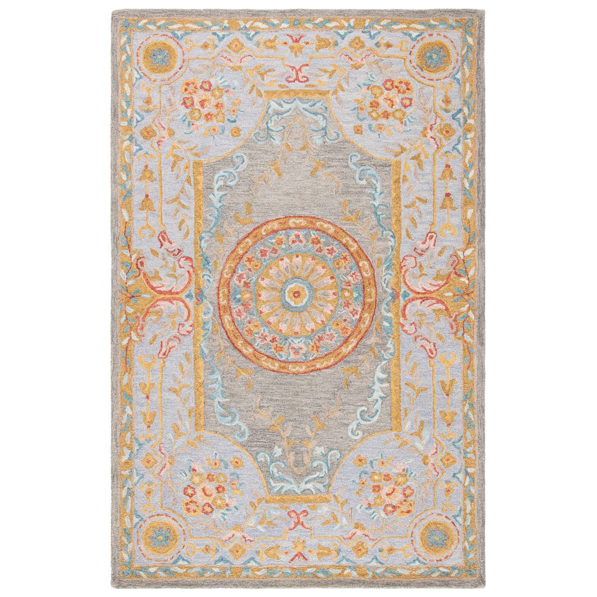 Safavieh Micro-Loop 634 Rug, MLP634 - Green / Grey