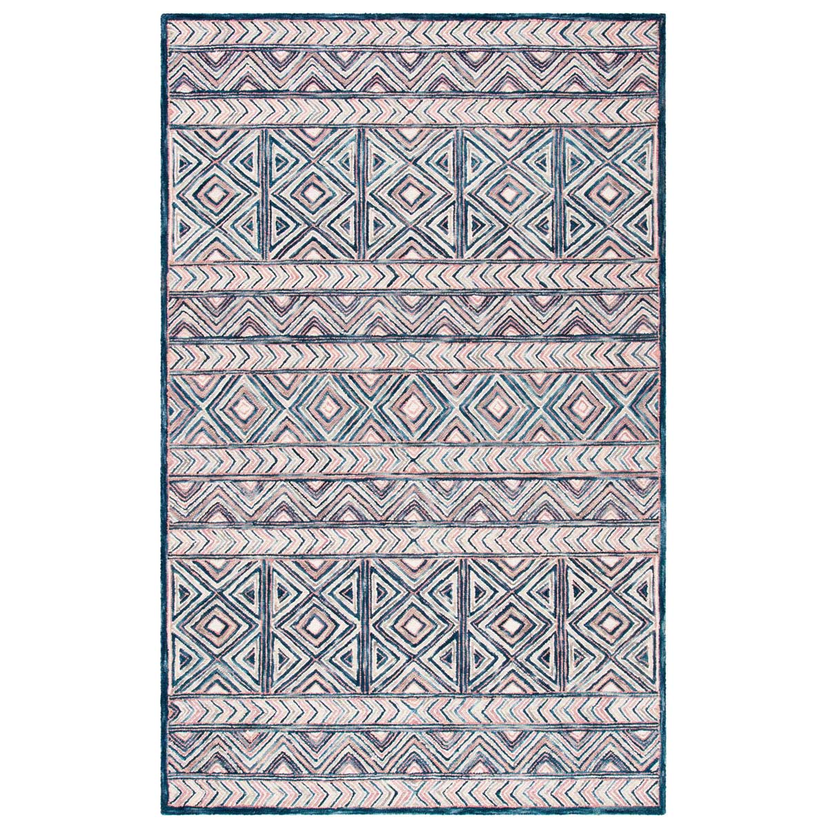 Safavieh Micro-Loop 637 Rug, MLP637 - Pink / Blue