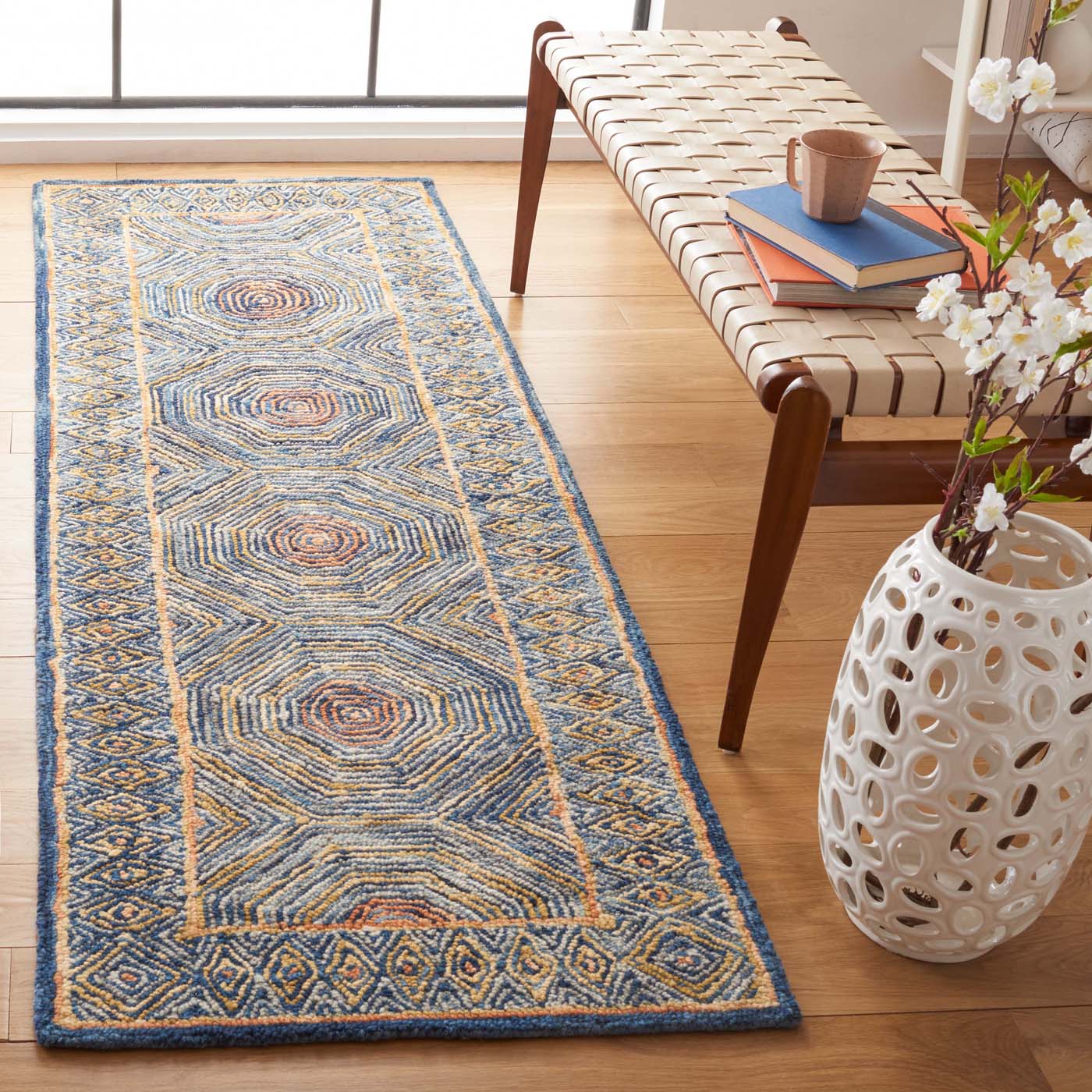 Safavieh Micro-Loop 638 Rug, MLP638 - Green / Blue