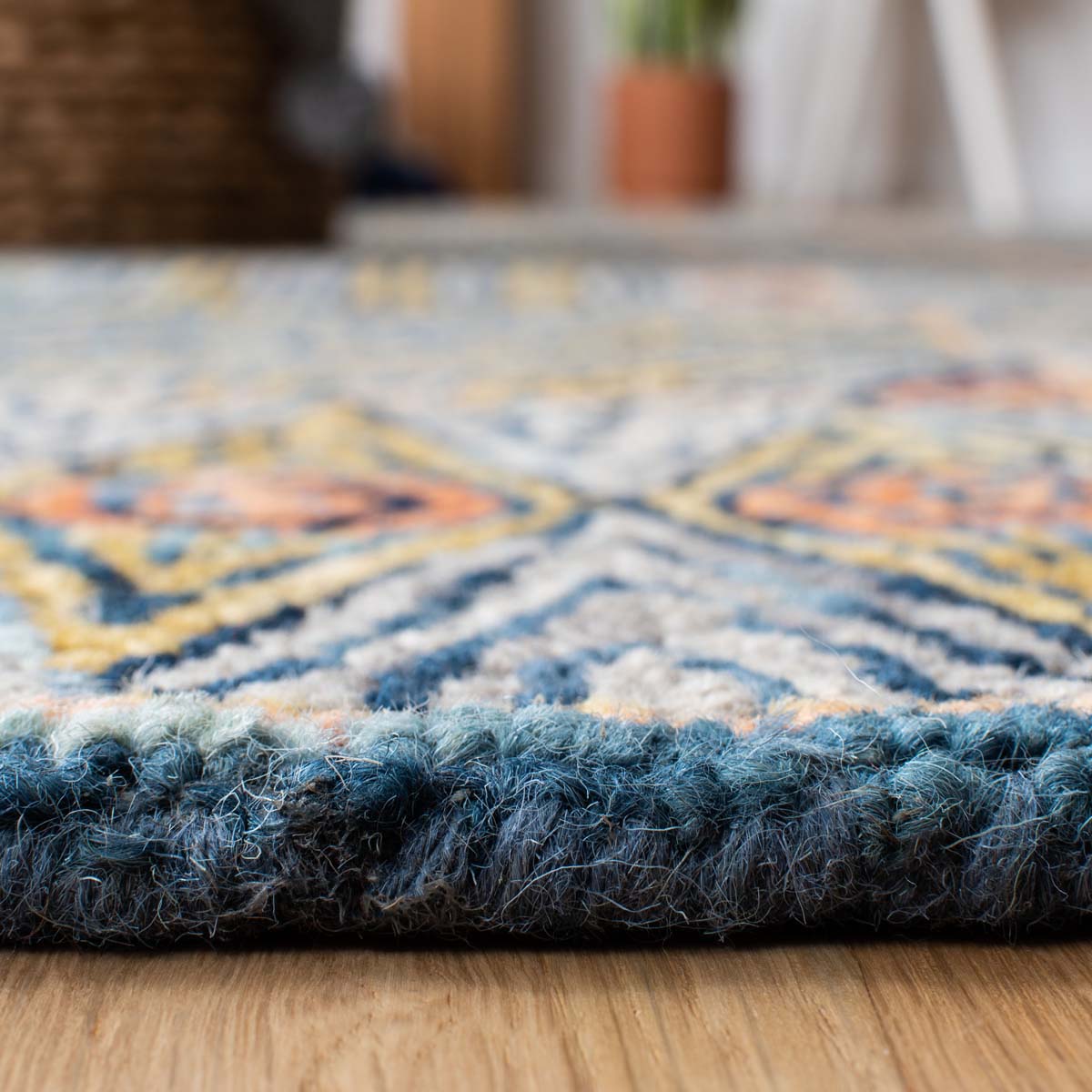 Safavieh Micro-Loop 638 Rug, MLP638 - Green / Blue