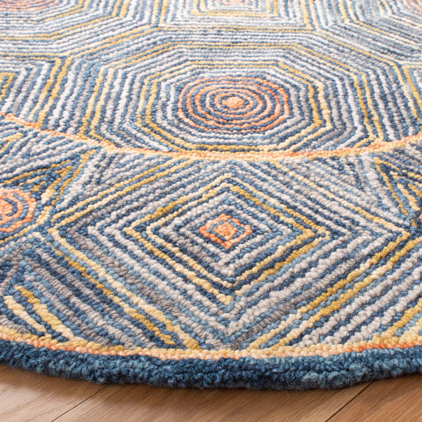Safavieh Micro-Loop 638 Rug, MLP638 - Green / Blue