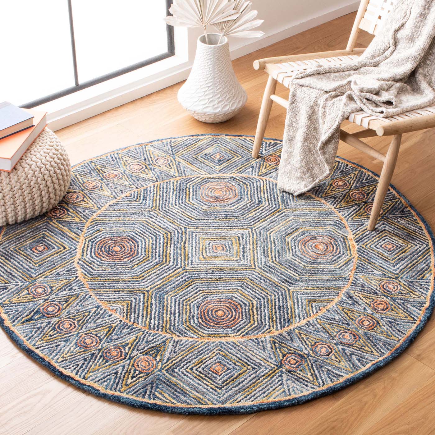 Safavieh Micro-Loop 638 Rug, MLP638 - Green / Blue