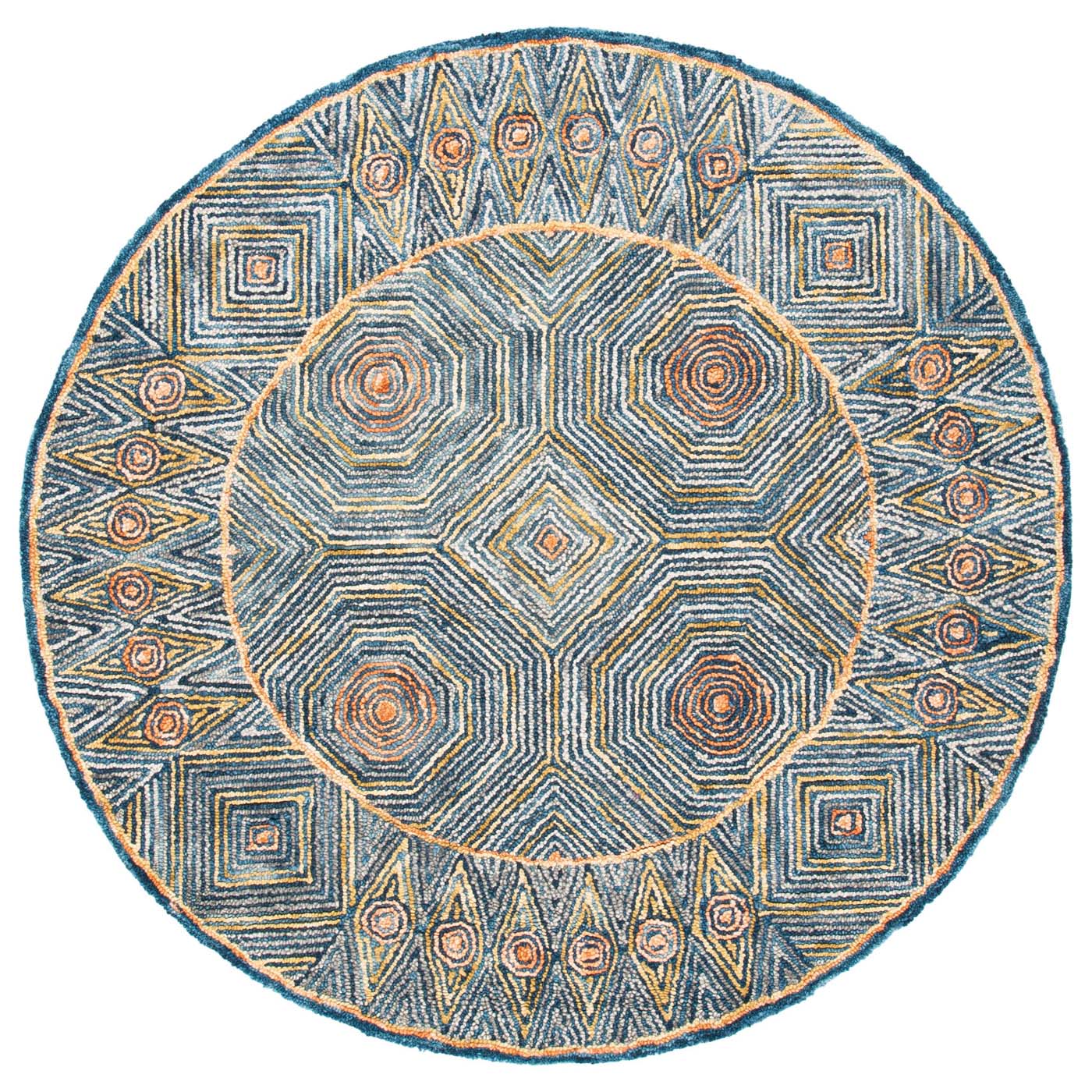 Safavieh Micro-Loop 638 Rug, MLP638 - Green / Blue