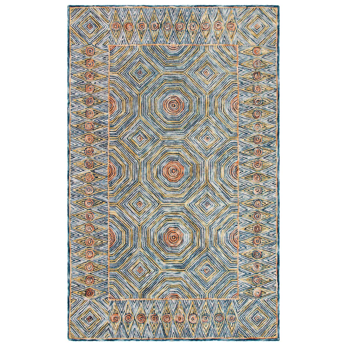 Safavieh Micro-Loop 638 Rug, MLP638 - Green / Blue