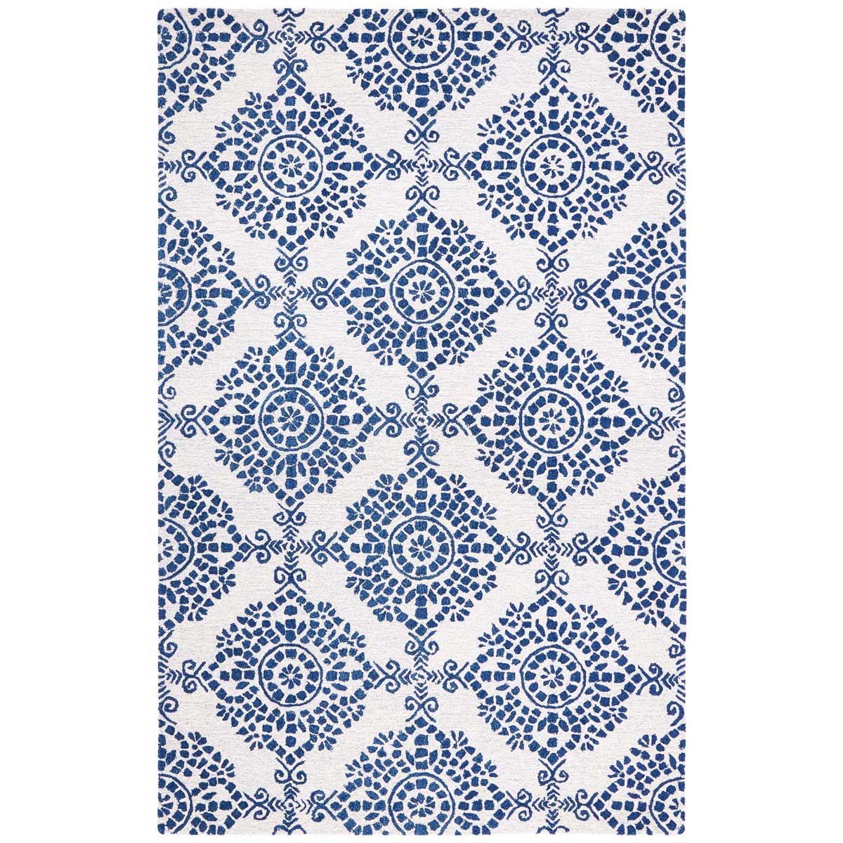 Safavieh Micro-Loop 647 Rug, MLP647 - Ivory / Blue