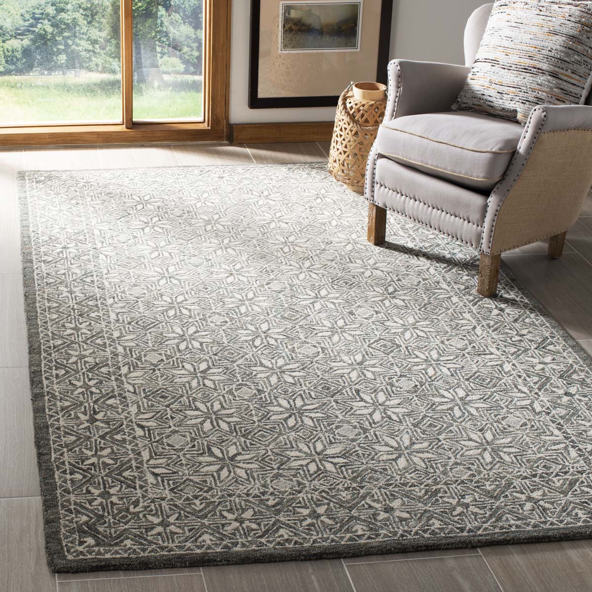 Safavieh Micro-Loop 802 Rug, MLP802 - Blue / Ivory