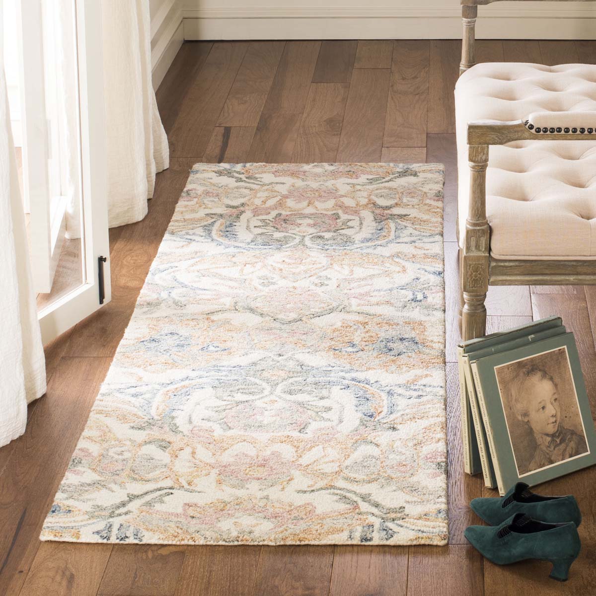 Safavieh Micro-Loop 901 Rug, MLP901 - Ivory / Blue