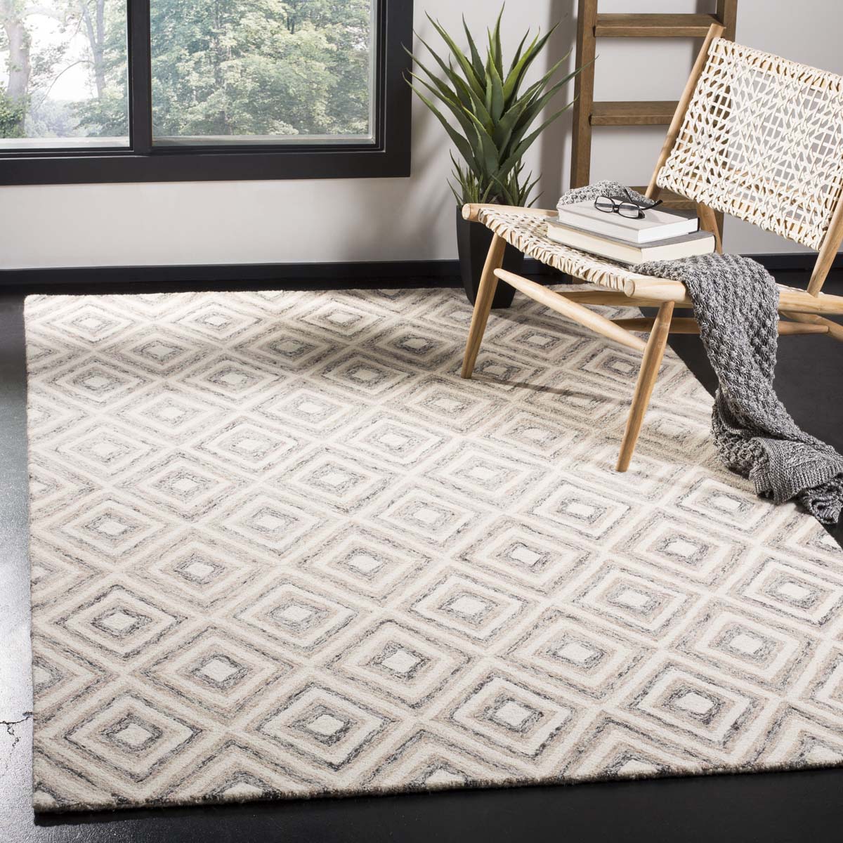 Safavieh Micro-Loop 906 Rug, MLP906 - Grey / Ivory