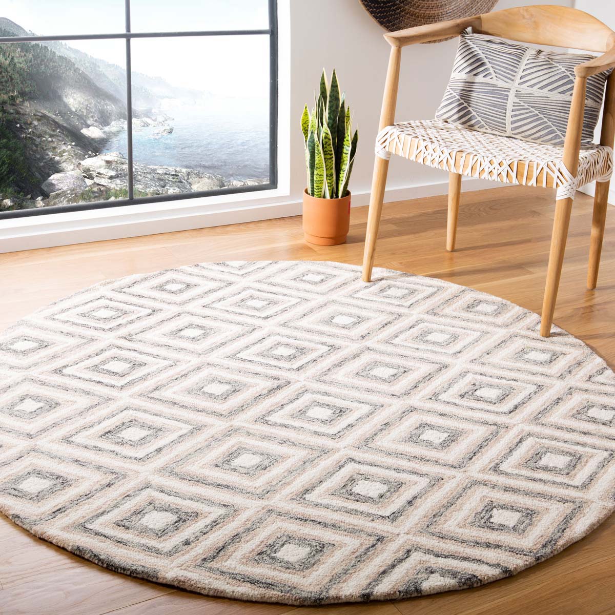 Safavieh Micro-Loop 906 Rug, MLP906 - Grey / Ivory