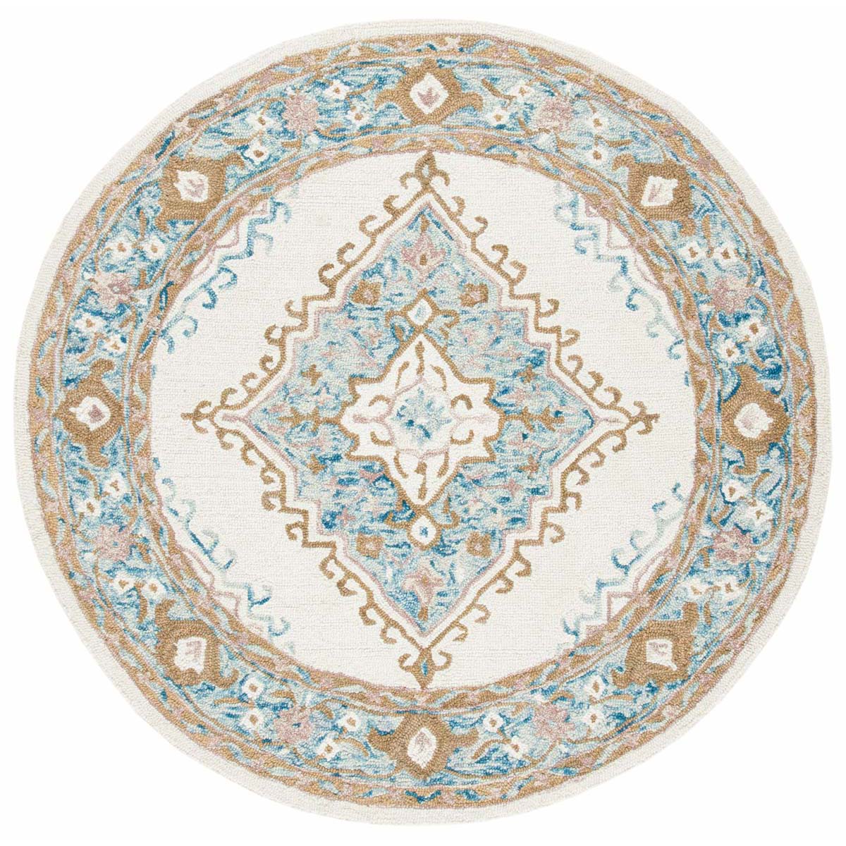 Safavieh Micro-Loop 953 Rug, MLP953 - Ivory / Blue