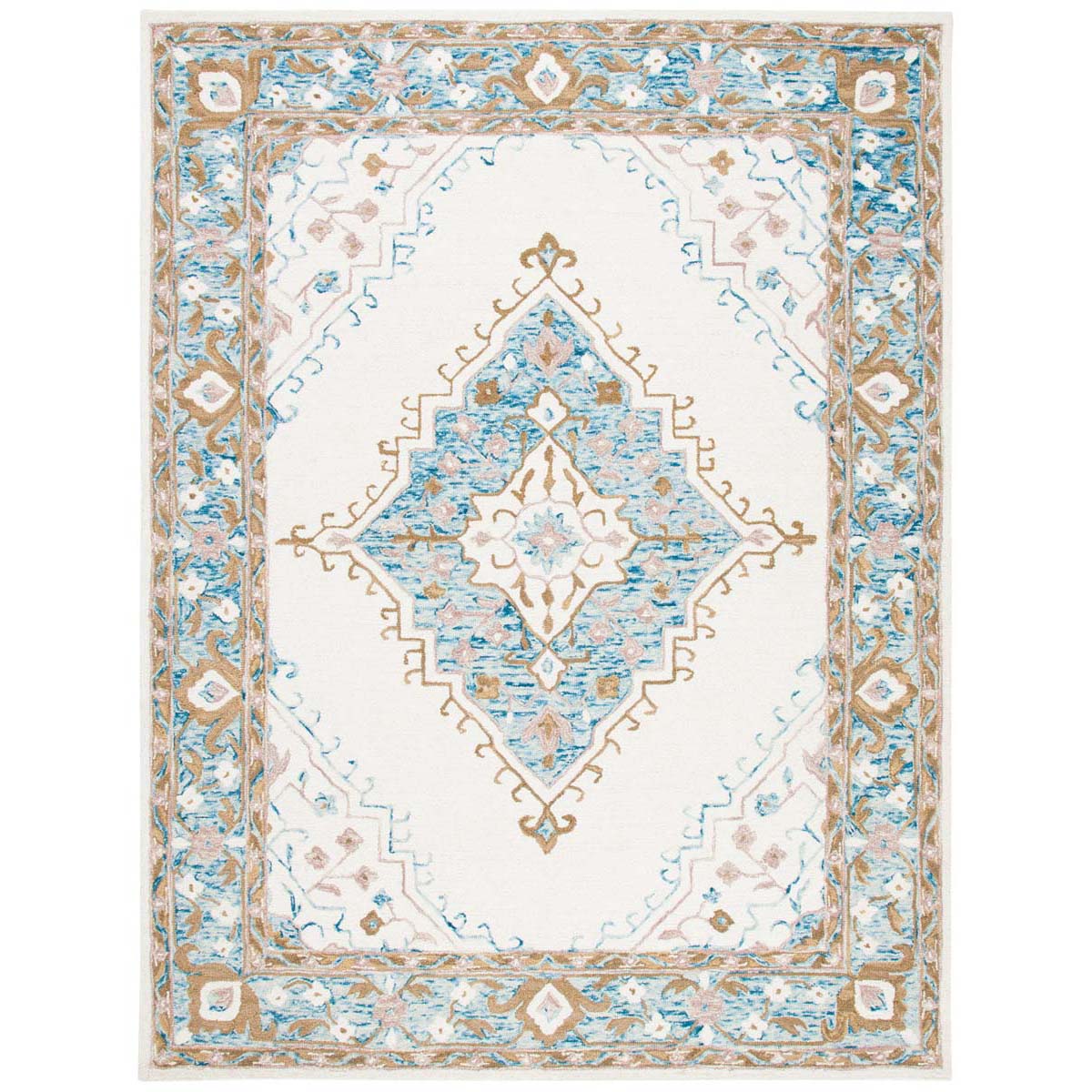 Safavieh Micro-Loop 953 Rug, MLP953 - Ivory / Blue