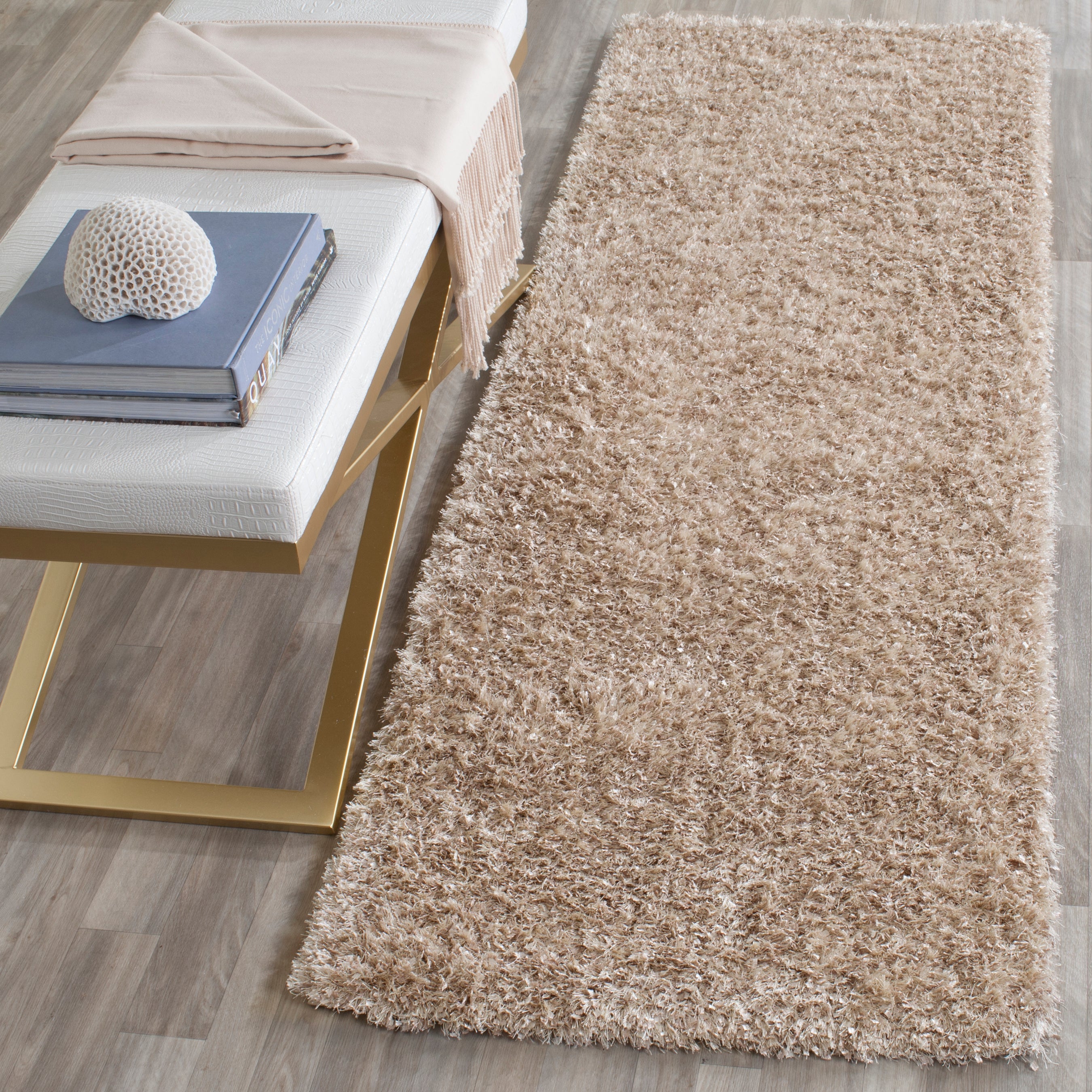 Safavieh Malibu Shag 431 Rug, MLS431 - Natural