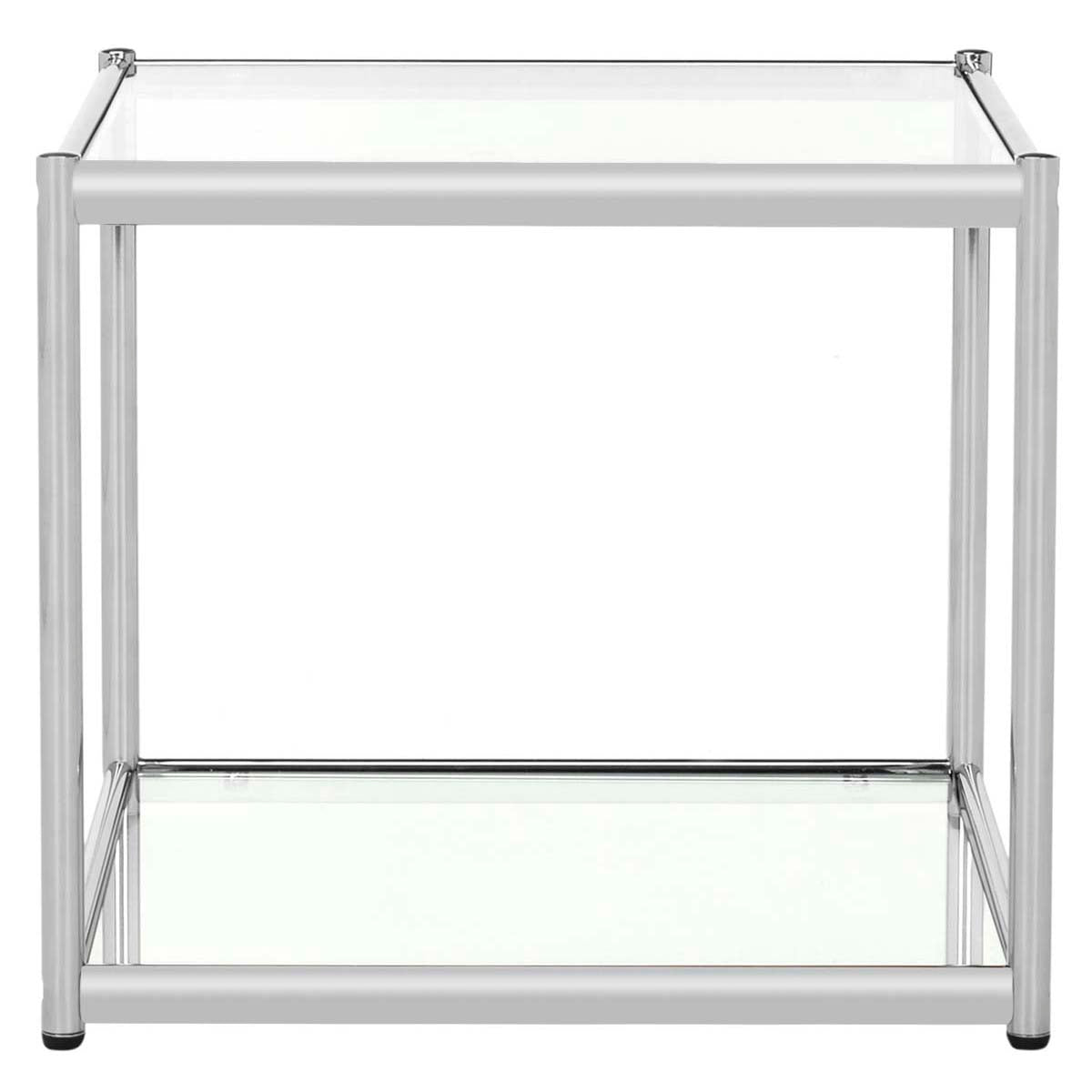 Safavieh Lilias Glass End Table , MMT6001 - Chrome