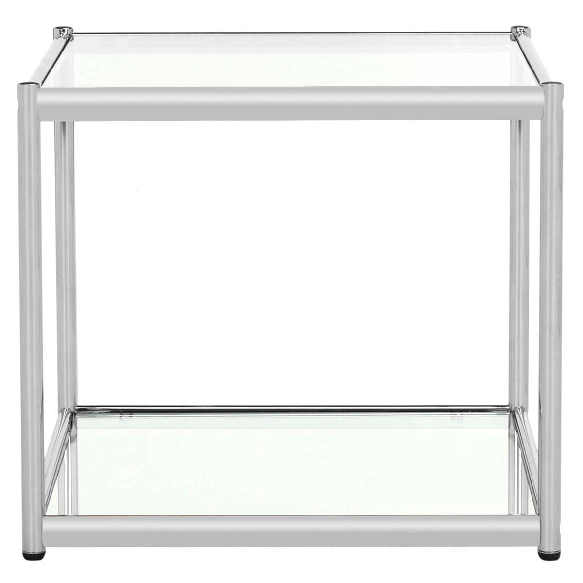 Safavieh Lilias Glass End Table , MMT6001 - Chrome