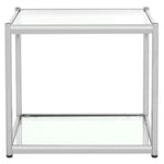 Safavieh Lilias Glass End Table , MMT6001 - Chrome
