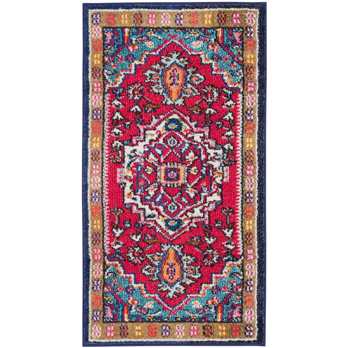 Safavieh Monaco 207 Rug, MNC207 - RED / TURQUOISE
