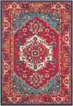 Safavieh Monaco 207 Rug, MNC207 - RED / TURQUOISE