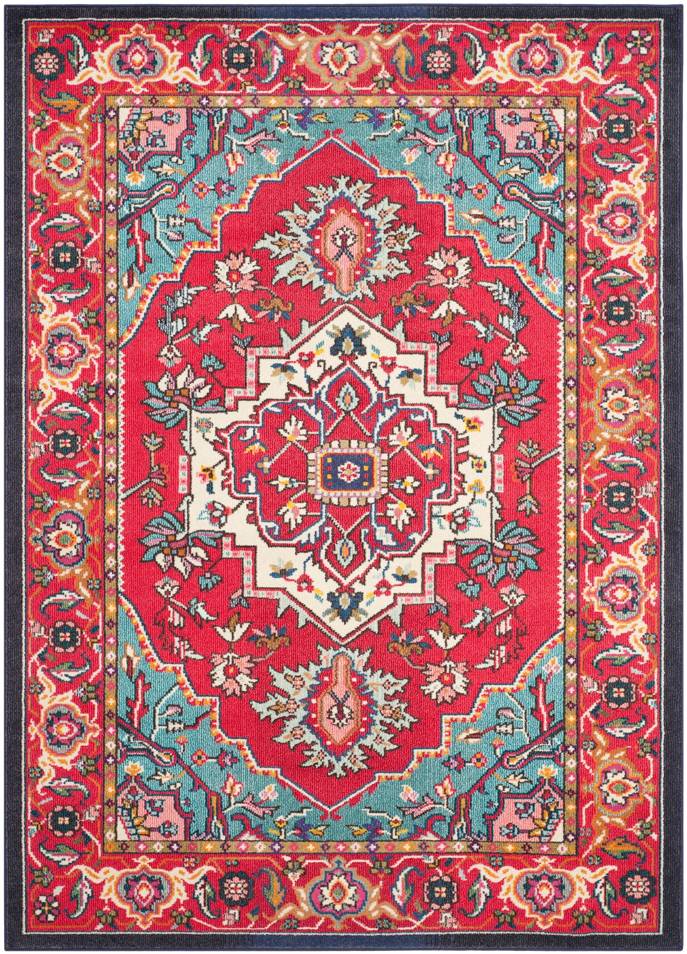 Safavieh Monaco 207 Rug, MNC207 - RED / TURQUOISE
