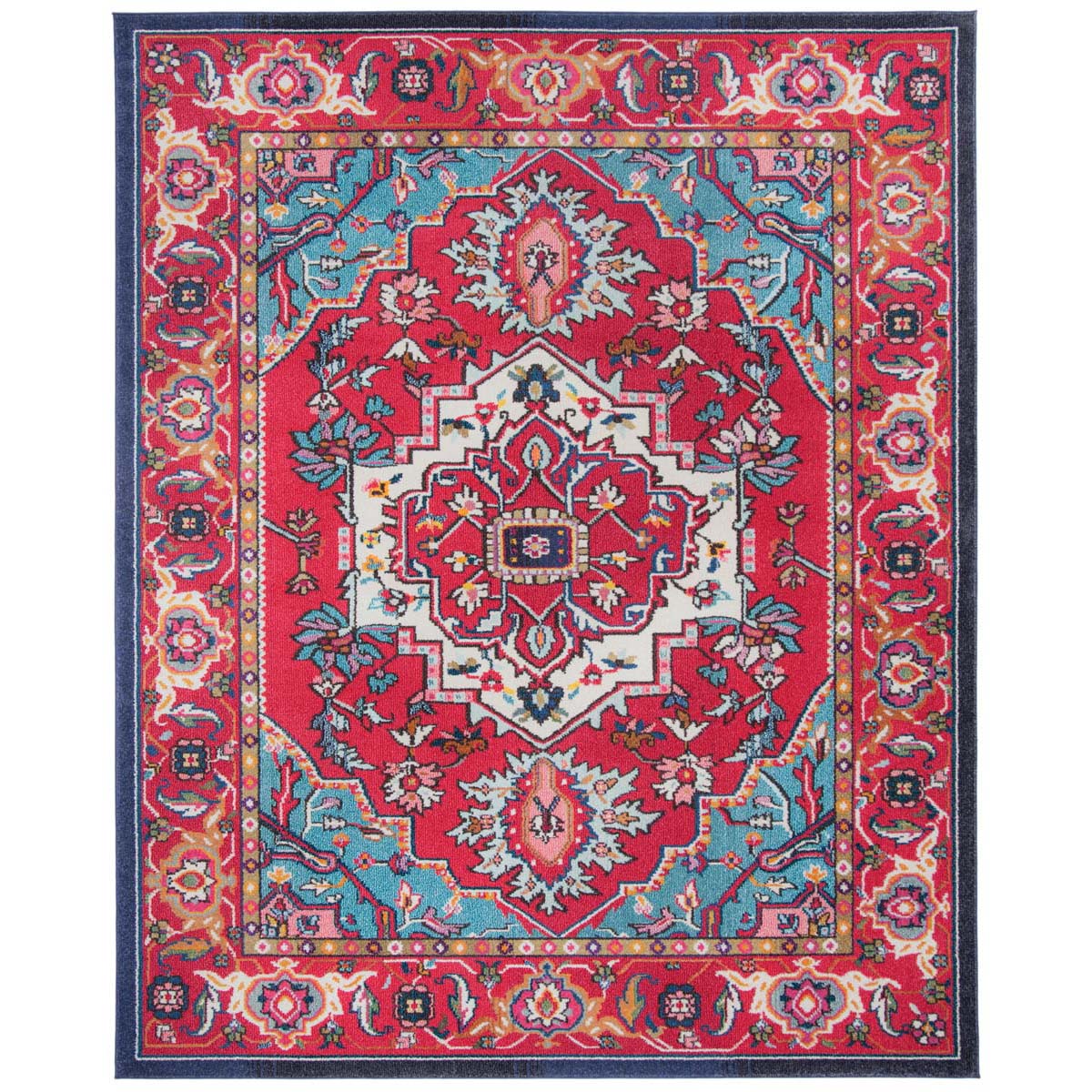 Safavieh Monaco 207 Rug, MNC207 - RED / TURQUOISE