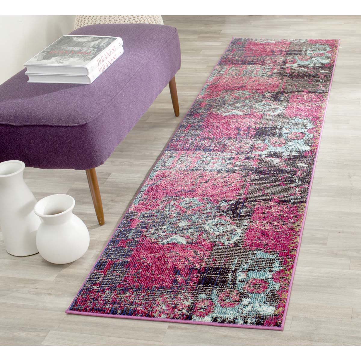 Safavieh Monaco 210 Rug, MNC210 - PINK / MULTI