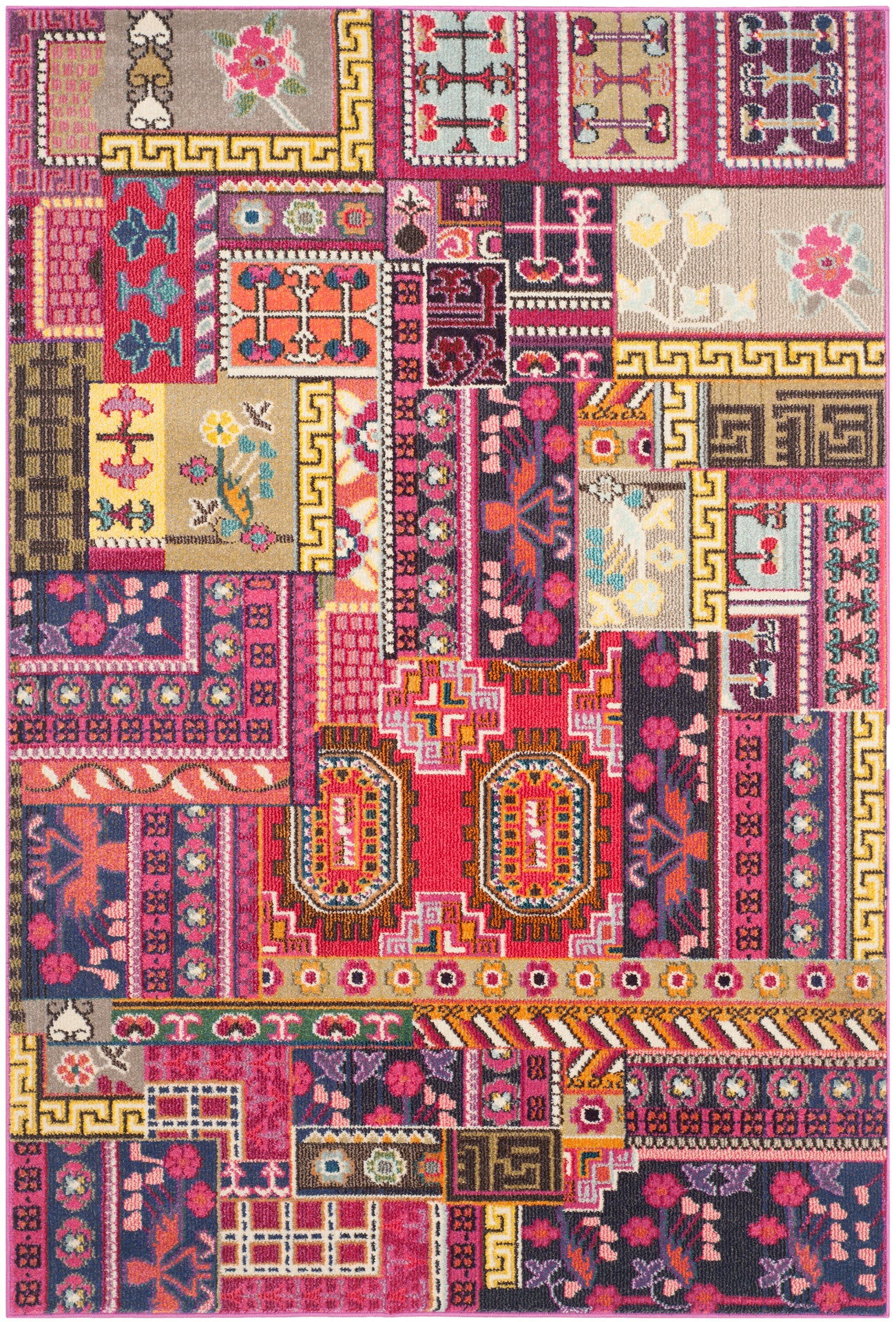 Safavieh Monaco 212 Rug, MNC212 - PINK / MULTI