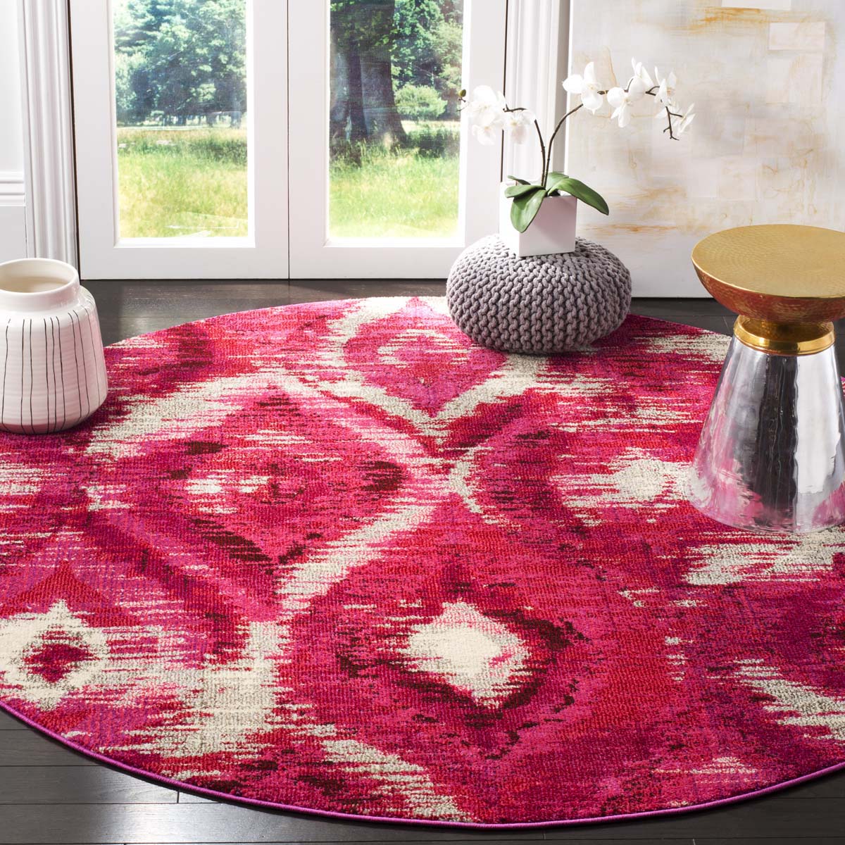 Safavieh Monaco 242 Rug, MNC242 - FUCHSIA / CREAM