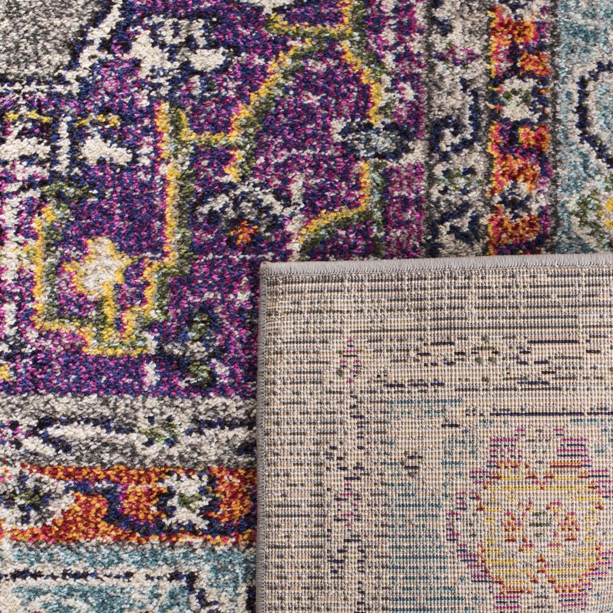 Safavieh Monaco 246 Rug, MNC246 - VIOLET / LIGHT BLUE