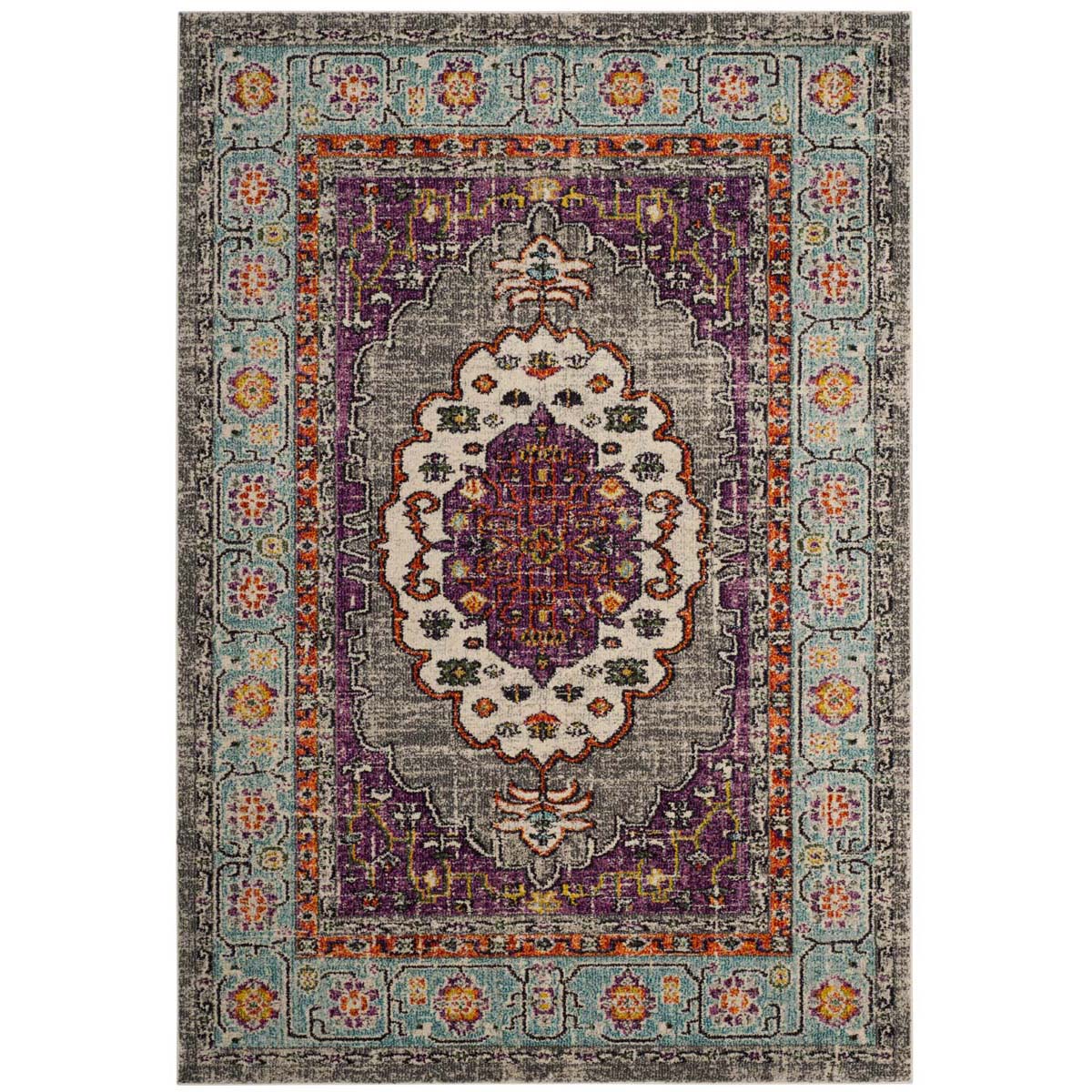 Safavieh Monaco 246 Rug, MNC246 - VIOLET / LIGHT BLUE
